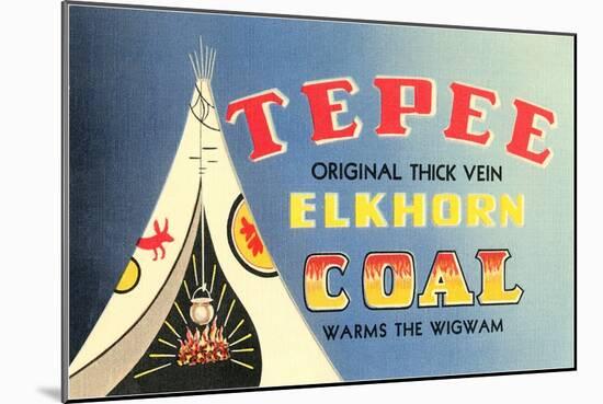 Tepee Elkhorn Coal-null-Mounted Art Print