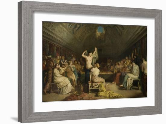 Tepidarium, the Room Where the Women of Pompeii Came to Rest and Dry Themselves after Bathing-Théodore Chassériau-Framed Giclee Print