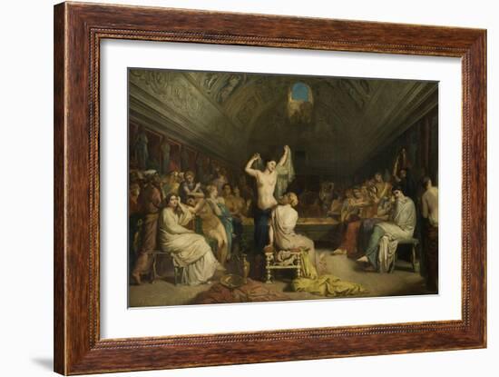 Tepidarium, the Room Where the Women of Pompeii Came to Rest and Dry Themselves after Bathing-Théodore Chassériau-Framed Giclee Print