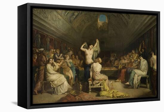 Tepidarium, the Room Where the Women of Pompeii Came to Rest and Dry Themselves after Bathing-Théodore Chassériau-Framed Premier Image Canvas