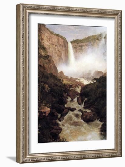 Tequendama Falls, Near Bogota, New Granada-Frederic Edwin Church-Framed Art Print