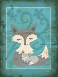 Rustic Woodland Foxes-Teresa Woo-Art Print
