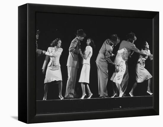 Teresa Wright and Joseph Cotten as Characters in Hitchcock Film "Shadow of a Doubt"-Gjon Mili-Framed Premier Image Canvas