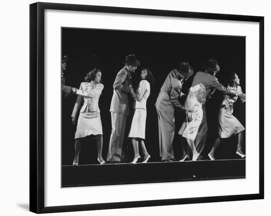 Teresa Wright and Joseph Cotten as Characters in Hitchcock Film "Shadow of a Doubt"-Gjon Mili-Framed Premium Photographic Print