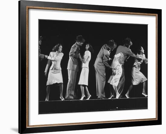 Teresa Wright and Joseph Cotten as Characters in Hitchcock Film "Shadow of a Doubt"-Gjon Mili-Framed Premium Photographic Print