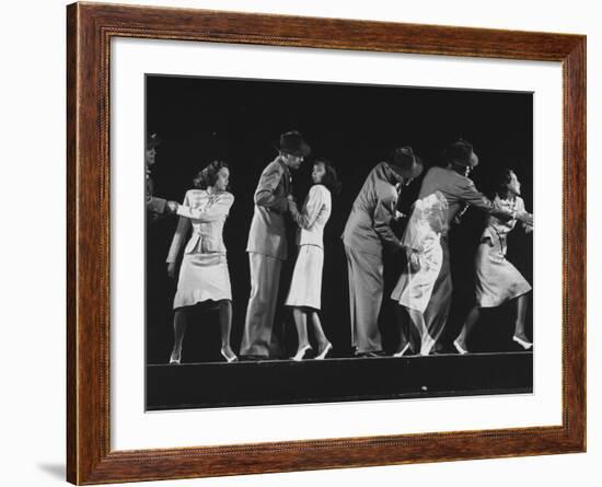 Teresa Wright and Joseph Cotten as Characters in Hitchcock Film "Shadow of a Doubt"-Gjon Mili-Framed Premium Photographic Print