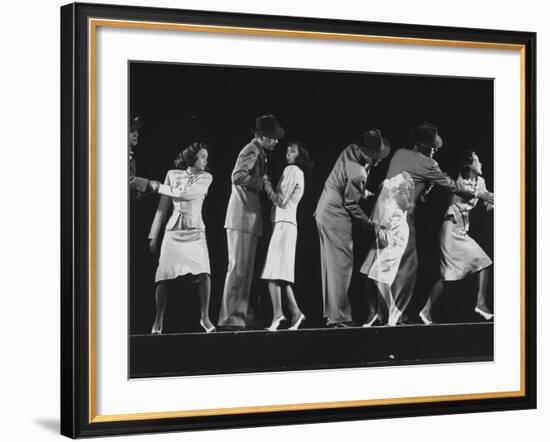 Teresa Wright and Joseph Cotten as Characters in Hitchcock Film "Shadow of a Doubt"-Gjon Mili-Framed Premium Photographic Print