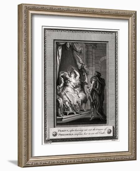 Tereus, after Having Cut the Tongue of Philomela, Confines Her in an Old Castle, 1776-W Walker-Framed Giclee Print