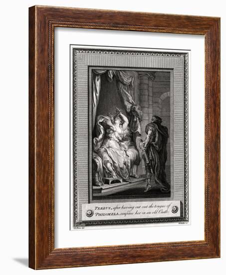 Tereus, after Having Cut the Tongue of Philomela, Confines Her in an Old Castle, 1776-W Walker-Framed Giclee Print