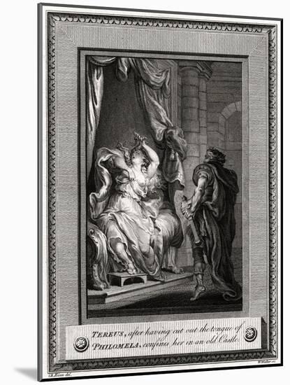 Tereus, after Having Cut the Tongue of Philomela, Confines Her in an Old Castle, 1776-W Walker-Mounted Giclee Print
