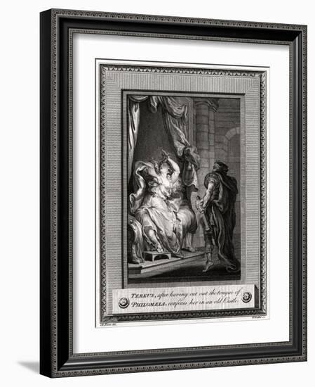 Tereus, after Having Cut the Tongue of Philomela, Confines Her in an Old Castle, 1776-W Walker-Framed Giclee Print