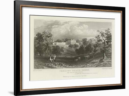 Terling Place, Essex, the Seat of General Strutt-William Henry Bartlett-Framed Giclee Print