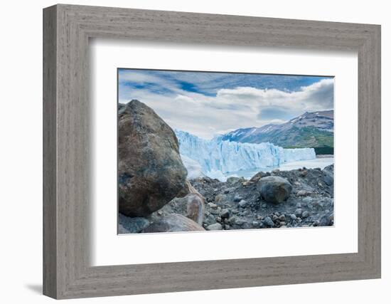 Terminal Face of the Perito Moreno Glacier, Patagonia, Argentina-James White-Framed Photographic Print