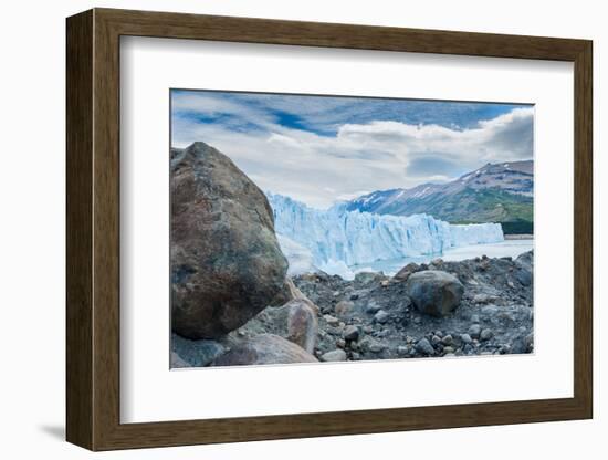 Terminal Face of the Perito Moreno Glacier, Patagonia, Argentina-James White-Framed Photographic Print