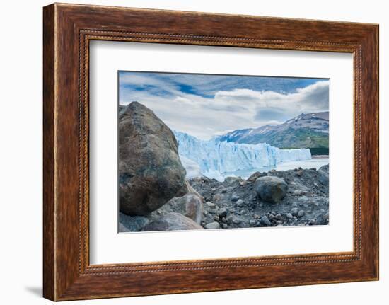 Terminal Face of the Perito Moreno Glacier, Patagonia, Argentina-James White-Framed Photographic Print