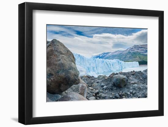 Terminal Face of the Perito Moreno Glacier, Patagonia, Argentina-James White-Framed Photographic Print