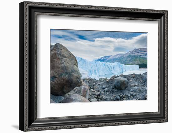 Terminal Face of the Perito Moreno Glacier, Patagonia, Argentina-James White-Framed Photographic Print