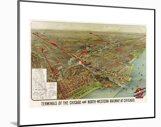 Terminals of the Chicago and North-Western Railway at Chicago, 1902-Geo H^ Walker and Co^-Mounted Art Print