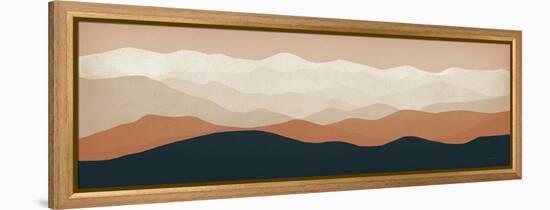 Terra Cotta Sky Mountains-Ryan Fowler-Framed Stretched Canvas