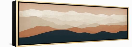 Terra Cotta Sky Mountains-Ryan Fowler-Framed Stretched Canvas