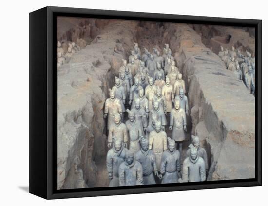Terra Cotta Warriors, Xian, China-Keren Su-Framed Premier Image Canvas