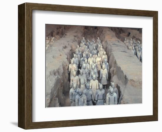 Terra Cotta Warriors, Xian, China-Keren Su-Framed Photographic Print