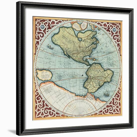 Terra Major I-Gerardus Mercator-Framed Art Print