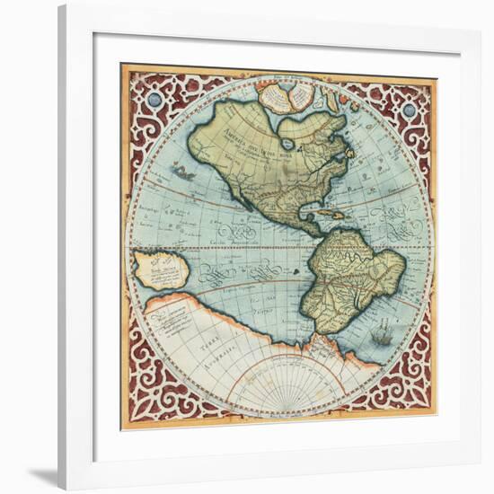 Terra Major I-Gerardus Mercator-Framed Art Print