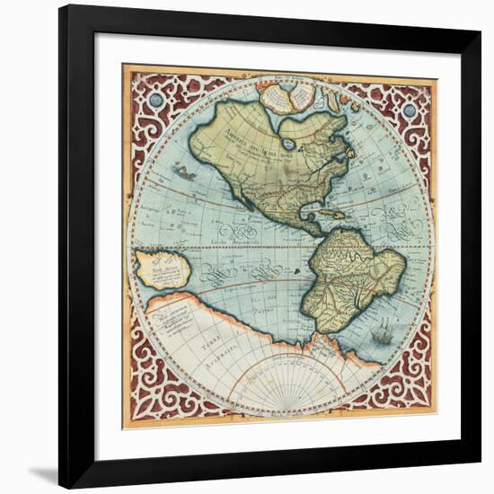 Terra Major I-Gerardus Mercator-Framed Art Print