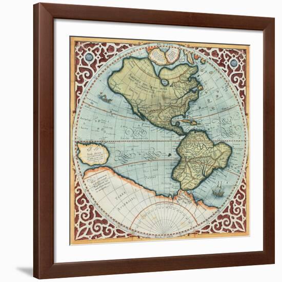 Terra Major I-Gerardus Mercator-Framed Art Print