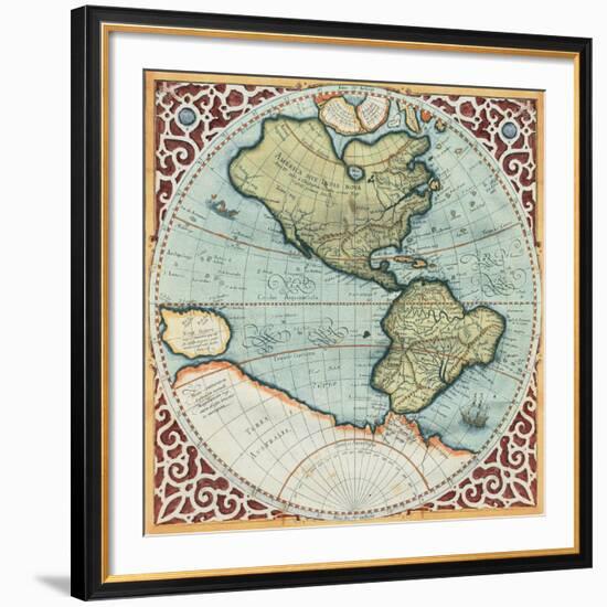 Terra Major I-Gerardus Mercator-Framed Art Print