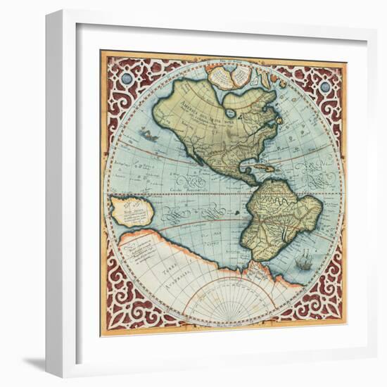 Terra Major I-Gerardus Mercator-Framed Art Print