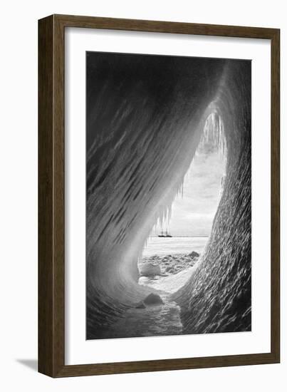 Terra Nova' in the Ice. from Scott's Last Expedition-Herbert Ponting-Framed Giclee Print