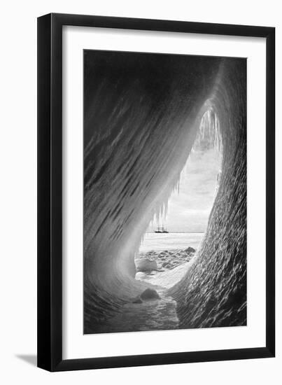 Terra Nova' in the Ice. from Scott's Last Expedition-Herbert Ponting-Framed Giclee Print