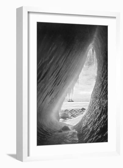 Terra Nova' in the Ice. from Scott's Last Expedition-Herbert Ponting-Framed Giclee Print