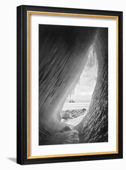 Terra Nova' in the Ice. from Scott's Last Expedition-Herbert Ponting-Framed Giclee Print