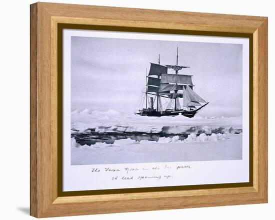 Terra Nova' in the Pack Ice. a Lead Opening Up, from Scott's Last Expedition-Herbert Ponting-Framed Premier Image Canvas