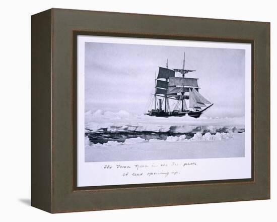 Terra Nova' in the Pack Ice. a Lead Opening Up, from Scott's Last Expedition-Herbert Ponting-Framed Premier Image Canvas