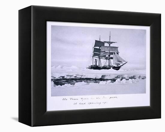 Terra Nova' in the Pack Ice. a Lead Opening Up, from Scott's Last Expedition-Herbert Ponting-Framed Premier Image Canvas