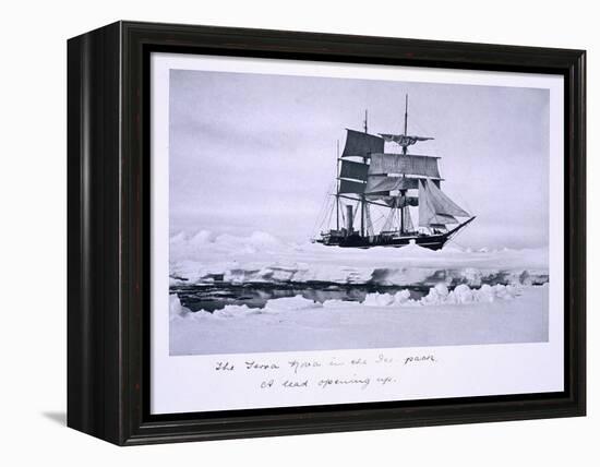 Terra Nova' in the Pack Ice. a Lead Opening Up, from Scott's Last Expedition-Herbert Ponting-Framed Premier Image Canvas