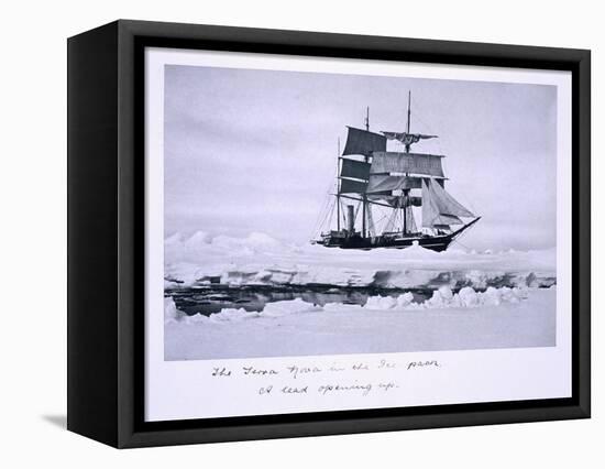 Terra Nova' in the Pack Ice. a Lead Opening Up, from Scott's Last Expedition-Herbert Ponting-Framed Premier Image Canvas