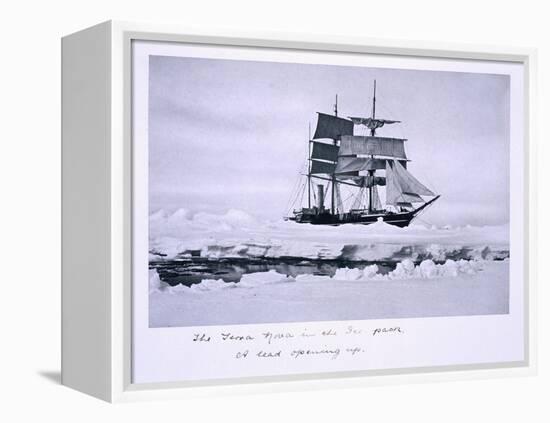 Terra Nova' in the Pack Ice. a Lead Opening Up, from Scott's Last Expedition-Herbert Ponting-Framed Premier Image Canvas