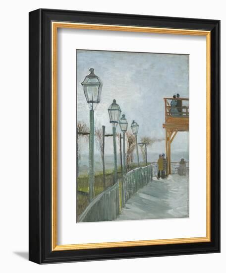 Terrace and Observation Deck at the Moulin De Blute-Fin, Montmartre, Early 1887-Vincent van Gogh-Framed Giclee Print