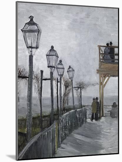 Terrace and Observation Deck at the Moulin-Vincent van Gogh-Mounted Giclee Print