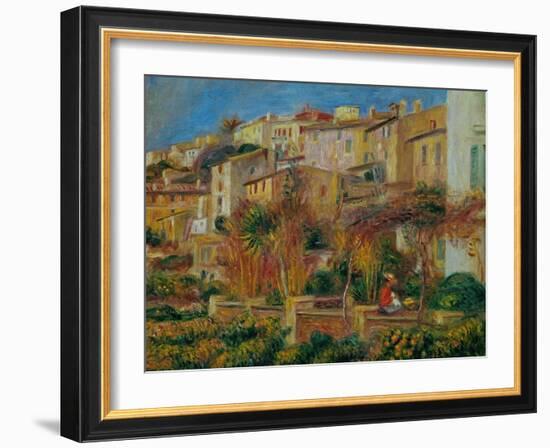 Terrace at Cagnes, 1905-Pierre-Auguste Renoir-Framed Giclee Print
