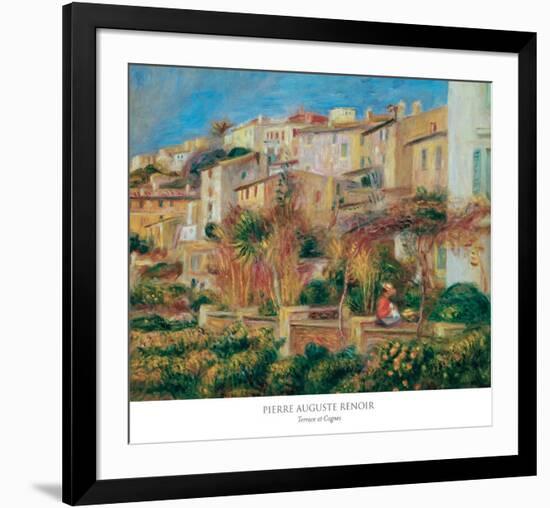 Terrace at Cagnes-Pierre-Auguste Renoir-Framed Art Print