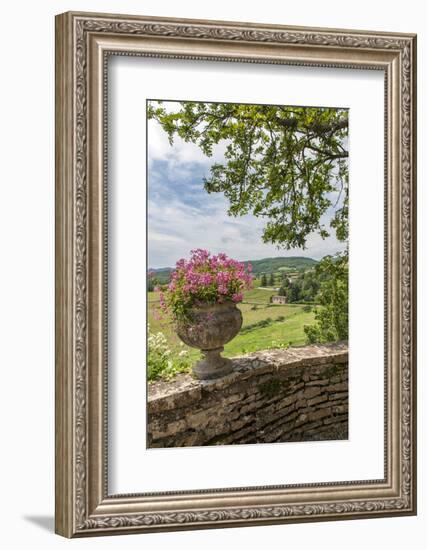 Terrace, Chateau de Pierreclos, Pierreclos, Maconnaise, Burgundy, France-Lisa S. Engelbrecht-Framed Photographic Print