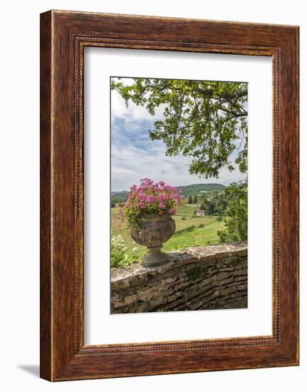 Terrace, Chateau de Pierreclos, Pierreclos, Maconnaise, Burgundy, France-Lisa S. Engelbrecht-Framed Photographic Print