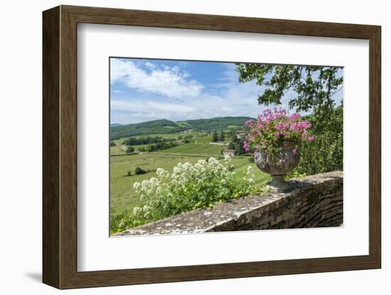 Terrace, Chateau de Pierreclos, Pierreclos, Maconnaise, Burgundy, France-Lisa S. Engelbrecht-Framed Photographic Print