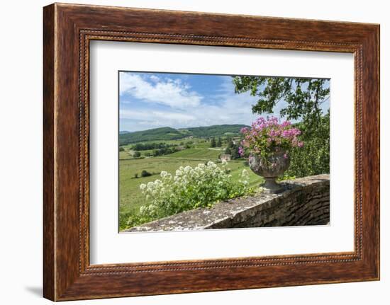 Terrace, Chateau de Pierreclos, Pierreclos, Maconnaise, Burgundy, France-Lisa S. Engelbrecht-Framed Photographic Print